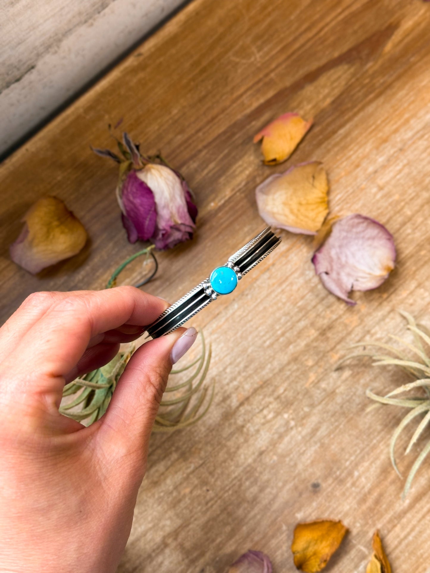 SS Turquoise Cuff Bracelet