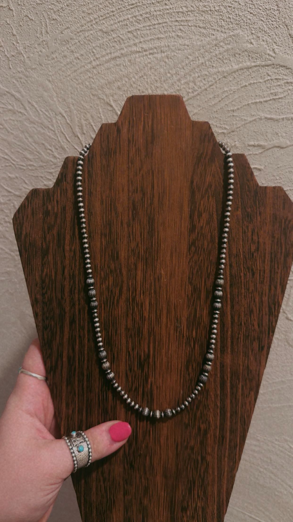 4-6MM with fluted beads (16”-24”)