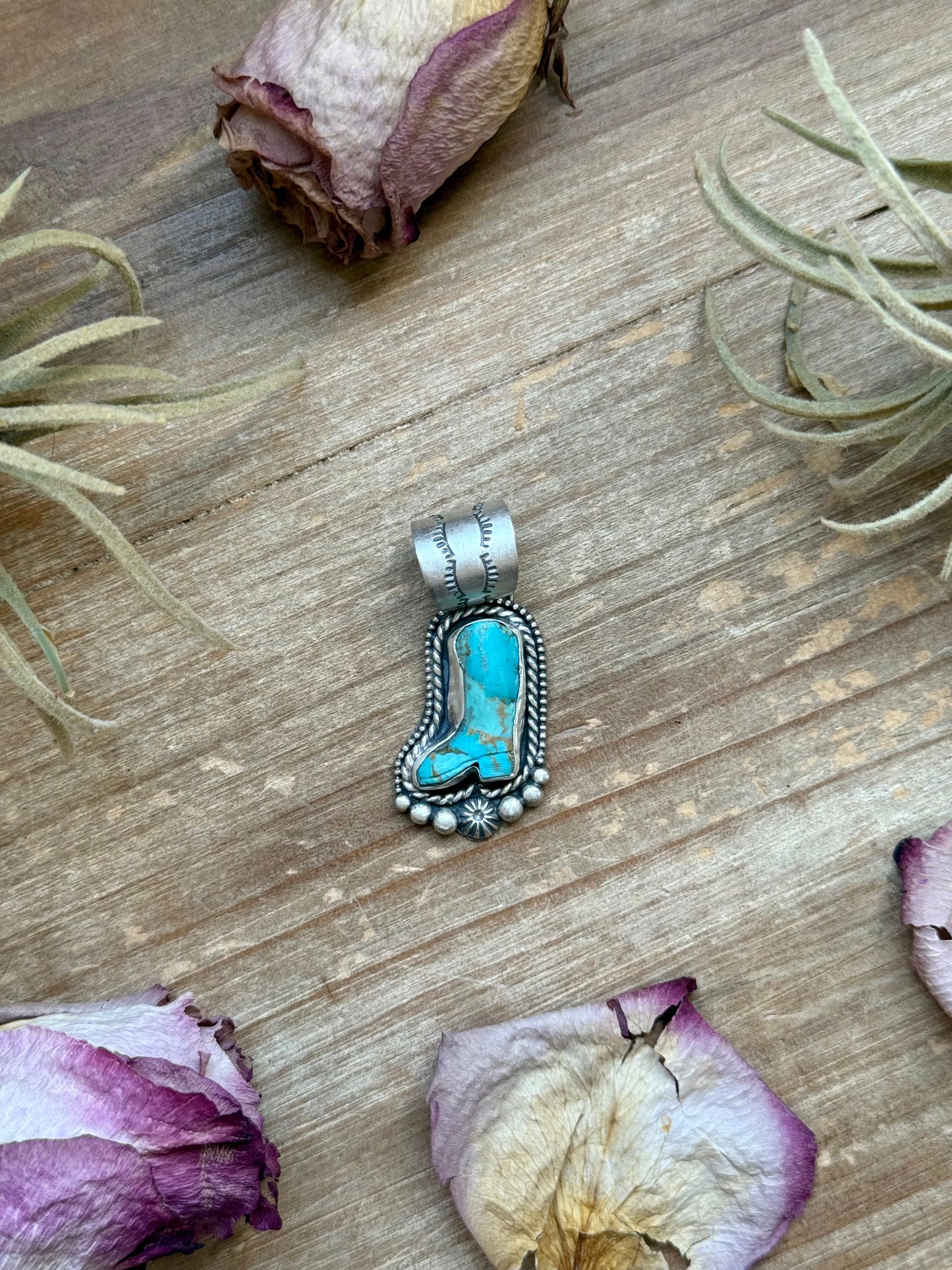 SS Kingman Turquoise Cowboy Boot Pendant – Shay Pfeiffer