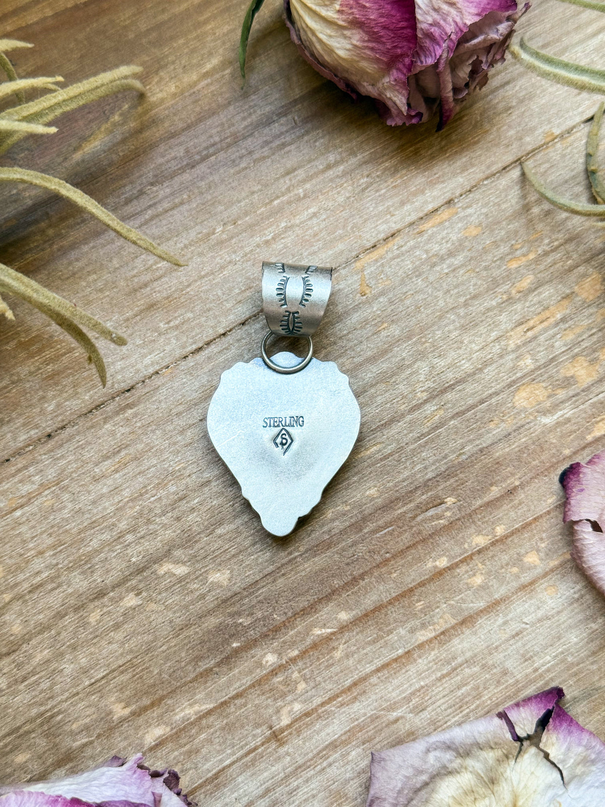 SS Orange Spiny Oyster Heart Pendant – Handmade by Artist Shay Pfeiffer