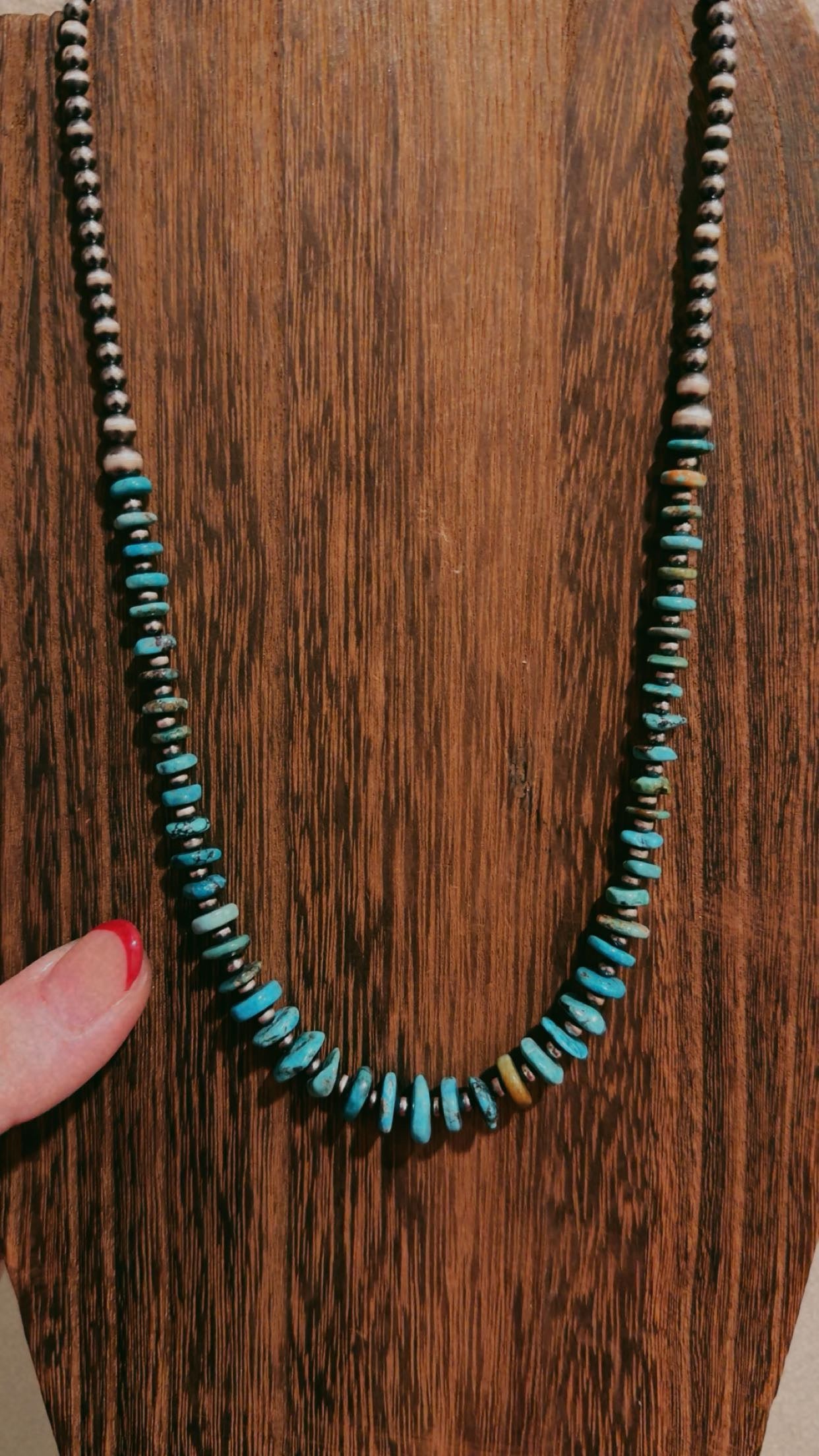 20" 4-6MM with graduated turquoise