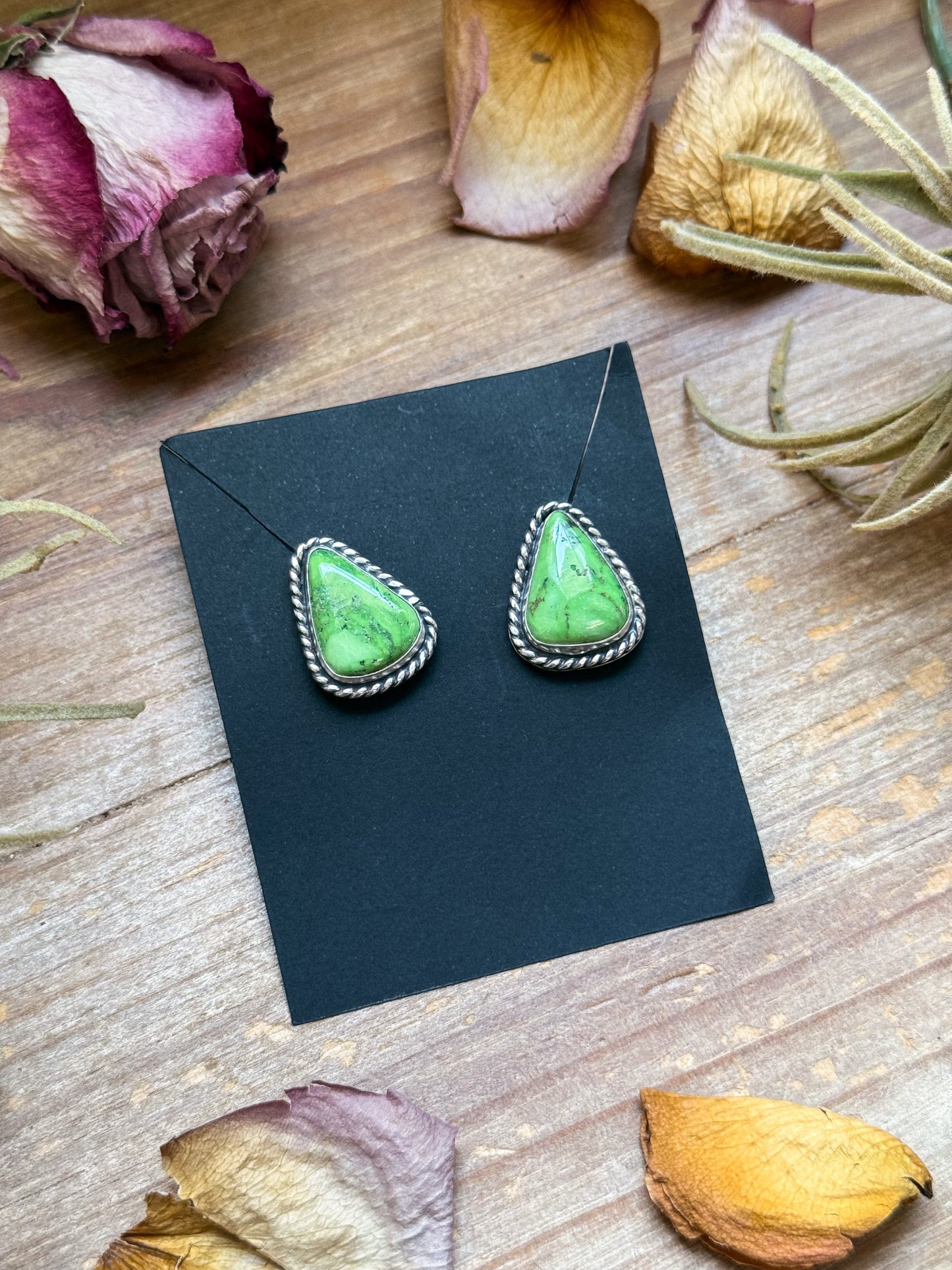 Carico Lake Turquoise Stud Earrings – Handmade by Jason Ogg