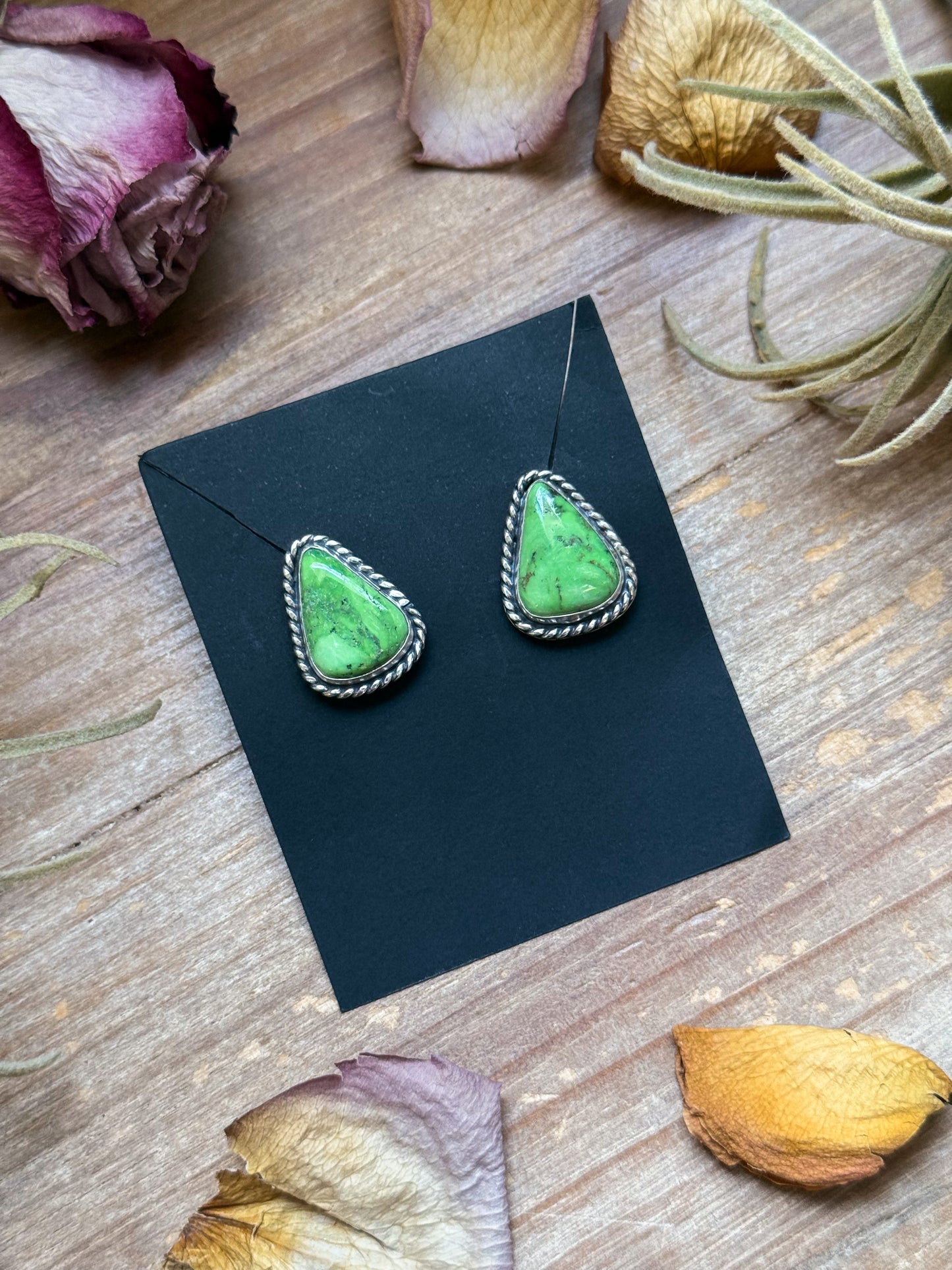 Carico Lake Turquoise Stud Earrings – Handmade by Jason Ogg