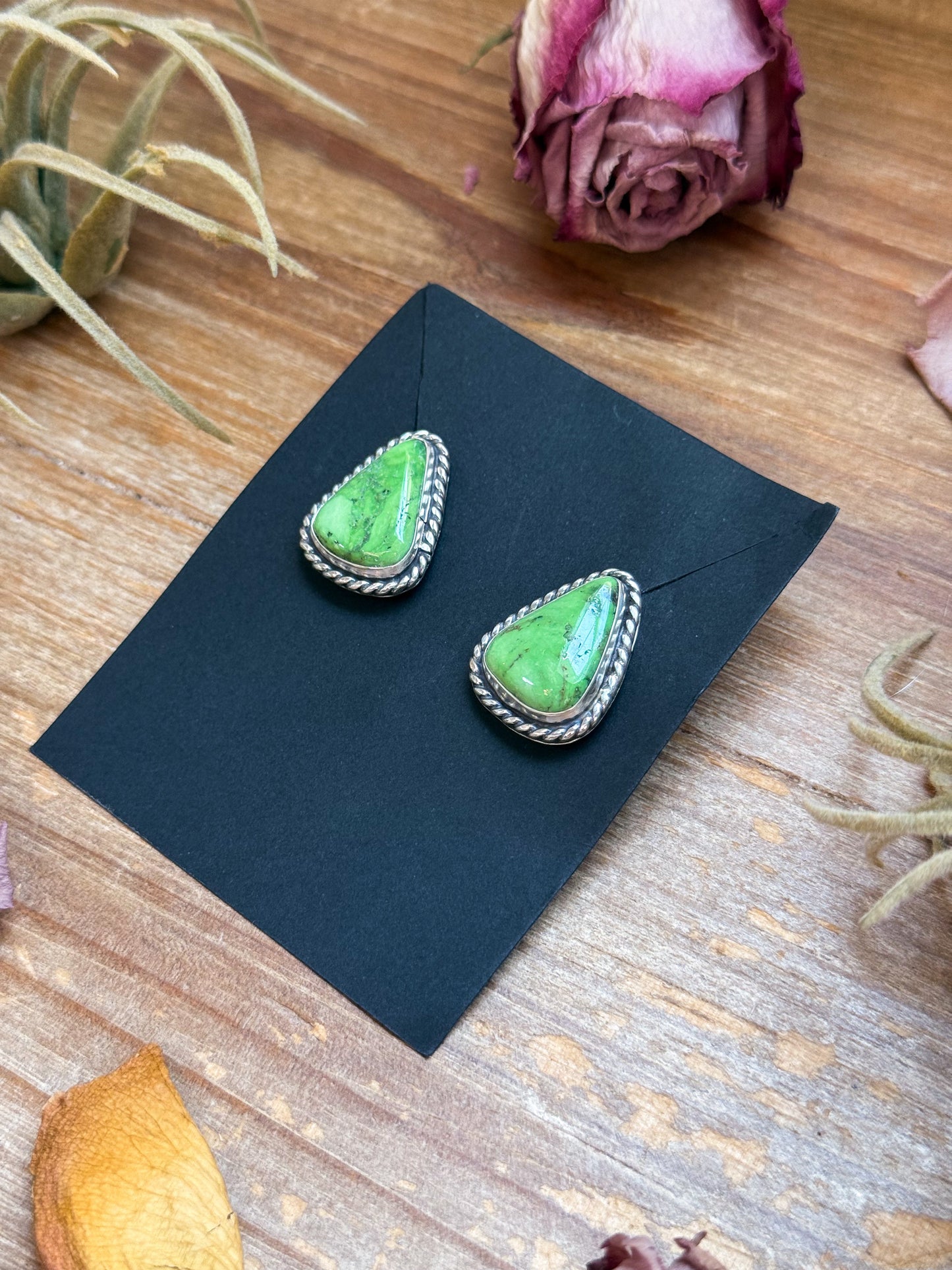 Carico Lake Turquoise Stud Earrings – Handmade by Jason Ogg