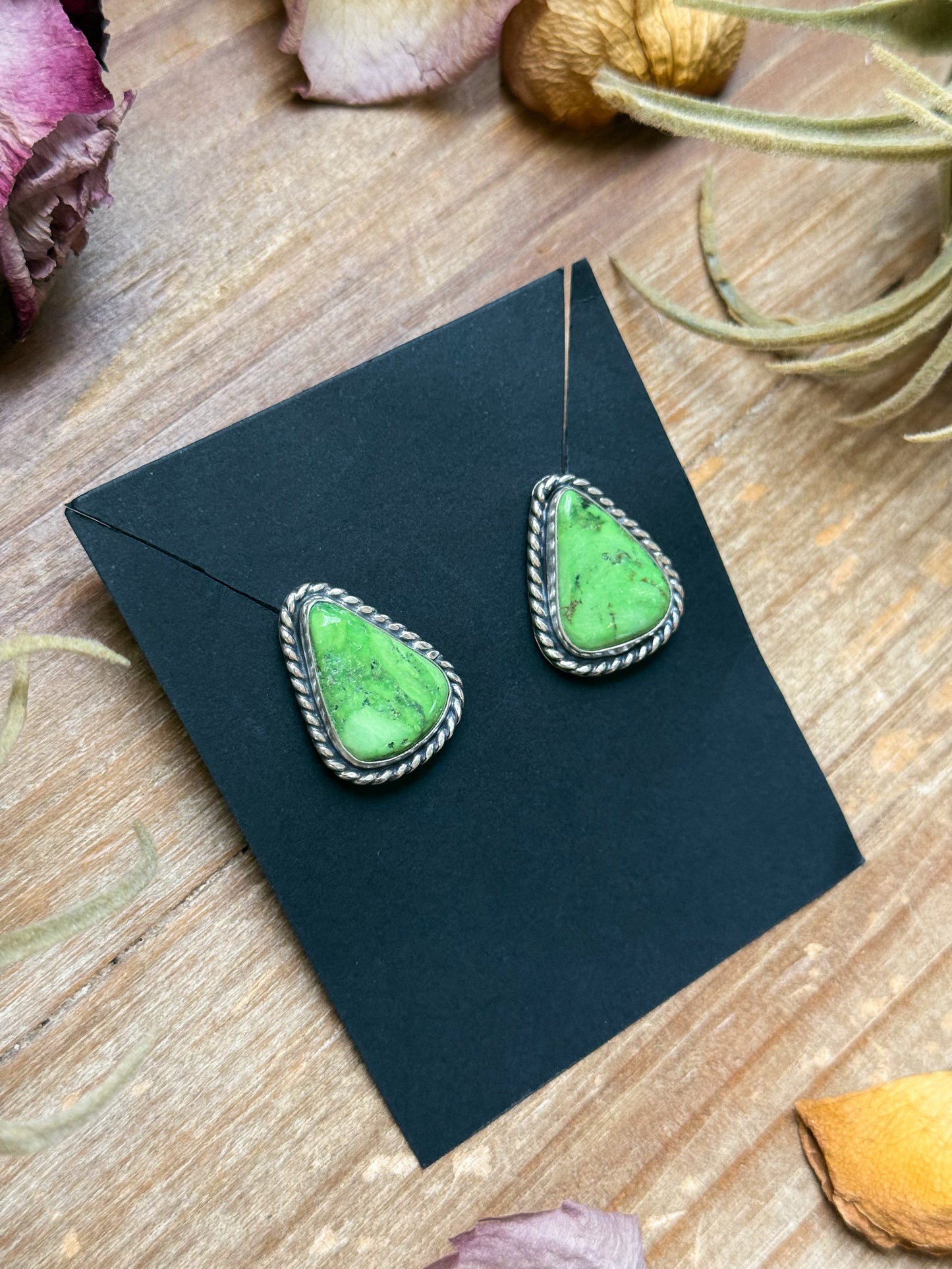 Carico Lake Turquoise Stud Earrings – Handmade by Jason Ogg