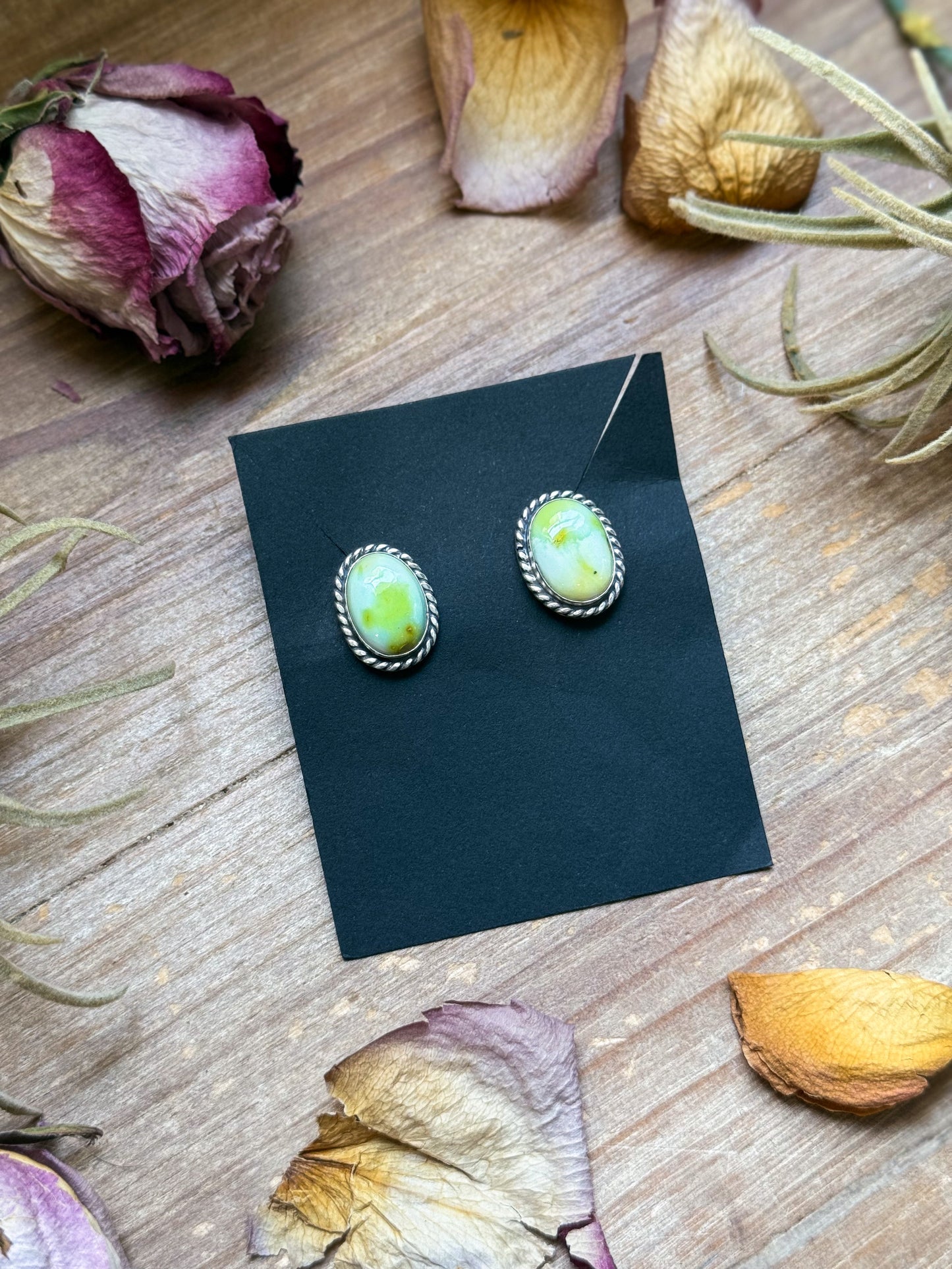 SS Palomino Stud Earrings - Handmade by Jason Ogg