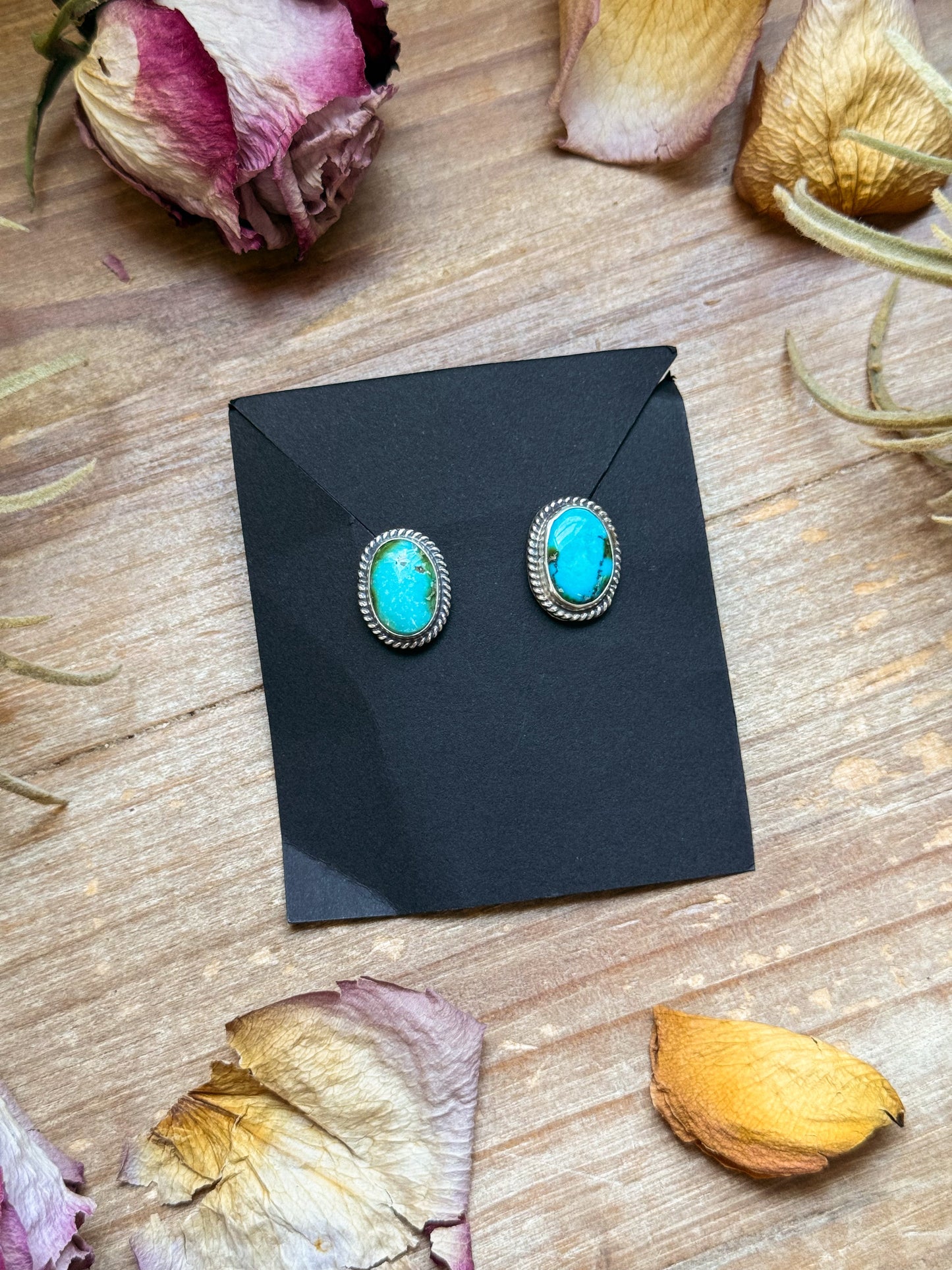 Sonoran Turquoise Stud Earrings – Handmade by  Jason Ogg