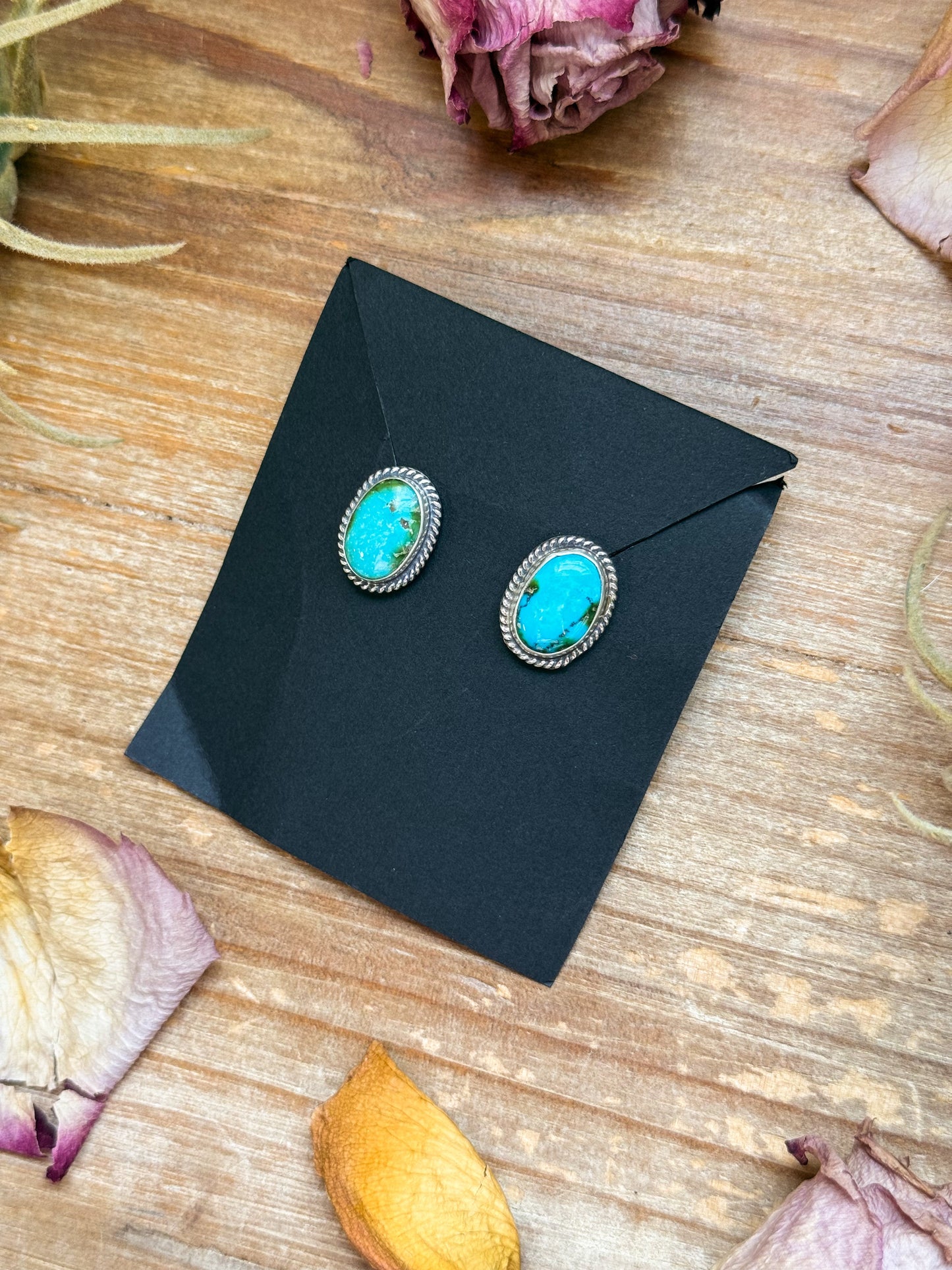 Sonoran Turquoise Stud Earrings – Handmade by  Jason Ogg