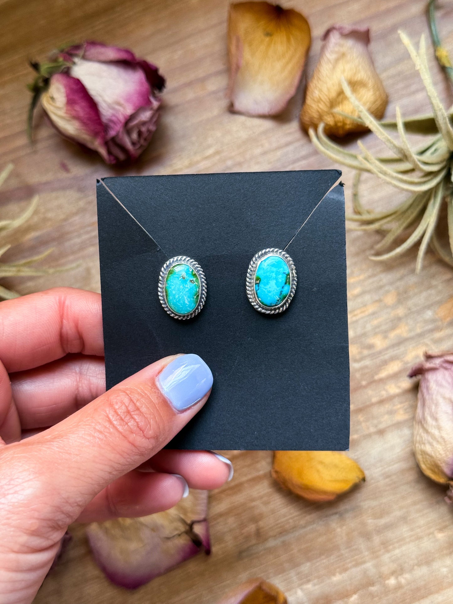 Sonoran Turquoise Stud Earrings – Handmade by  Jason Ogg