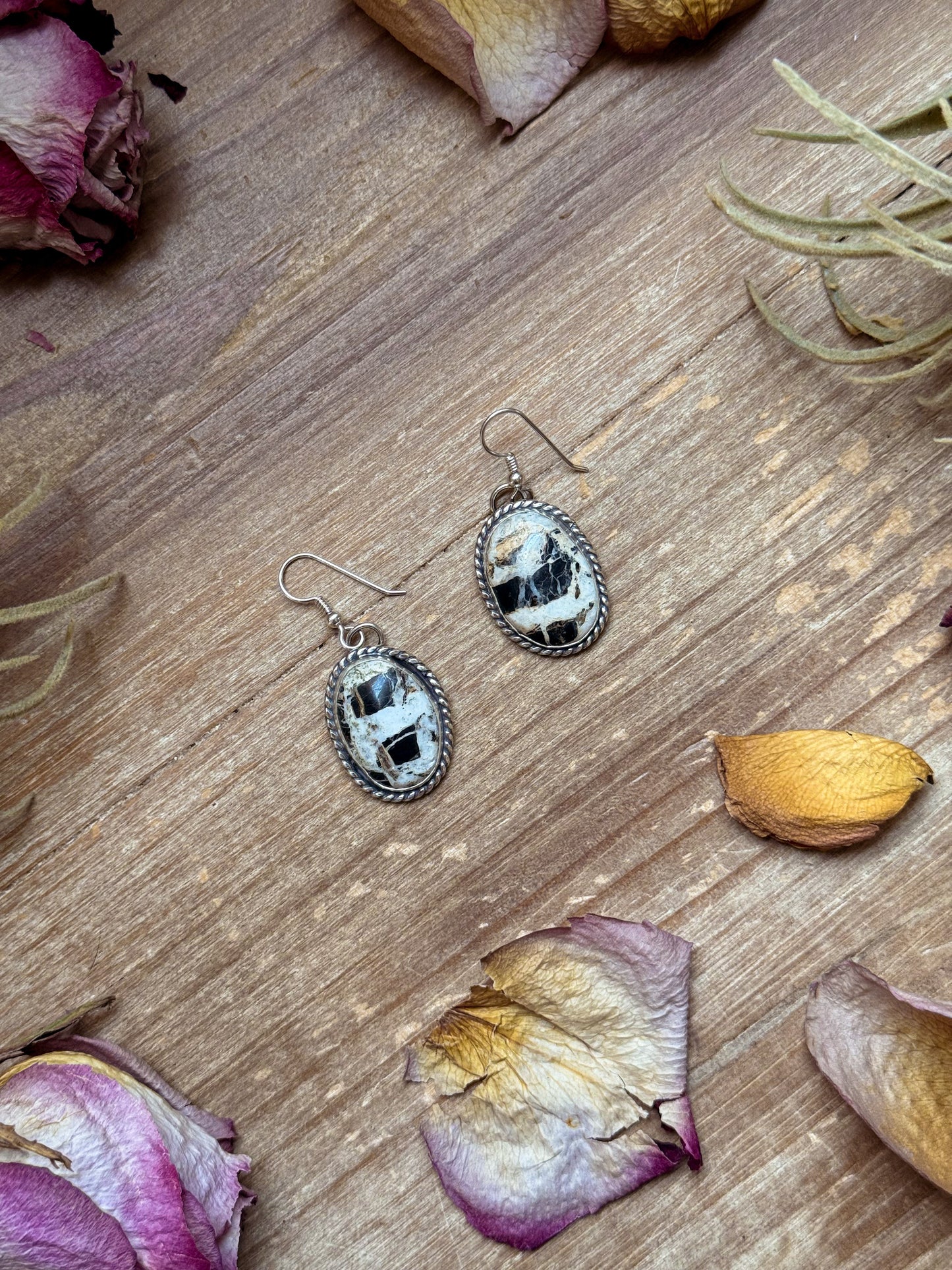 White Buffalo Dangle Earrings – Handmade by Jason Ogg