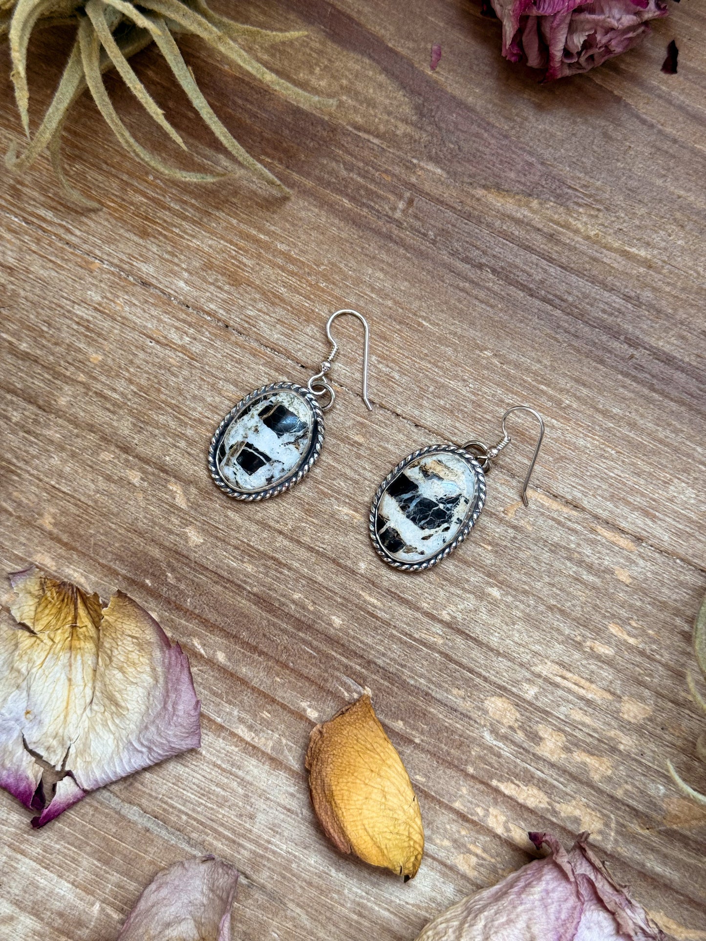 White Buffalo Dangle Earrings – Handmade by Jason Ogg
