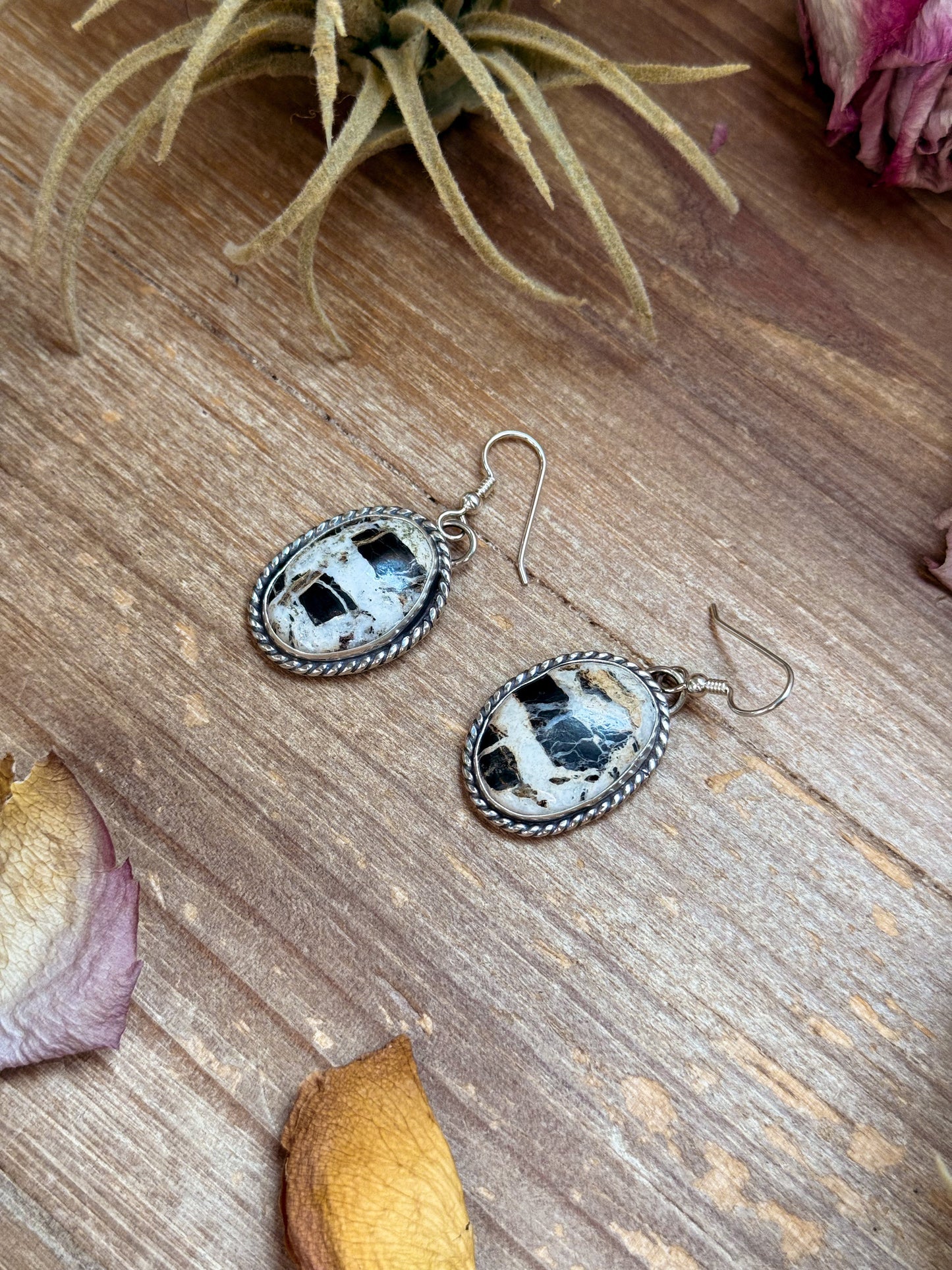 White Buffalo Dangle Earrings – Handmade by Jason Ogg
