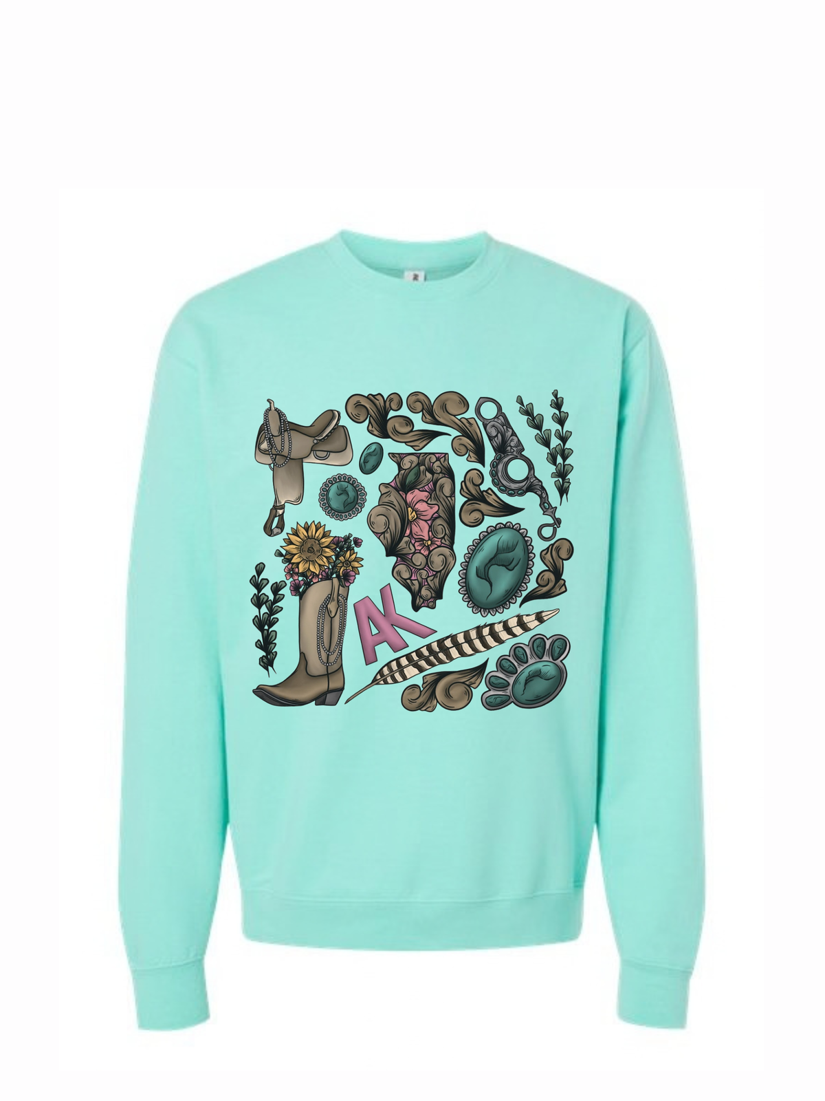 Cowgirl Collage Collection - Crewneck